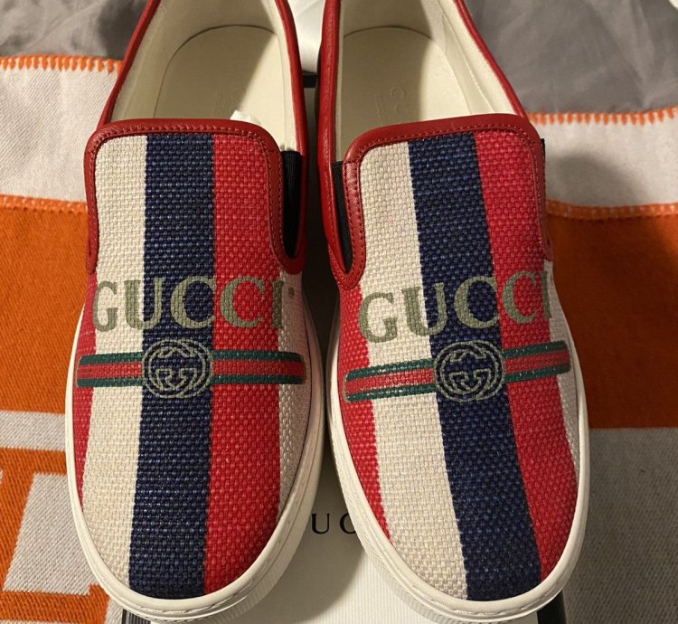 Gucci Sylvie Slip-On Red Sneakers