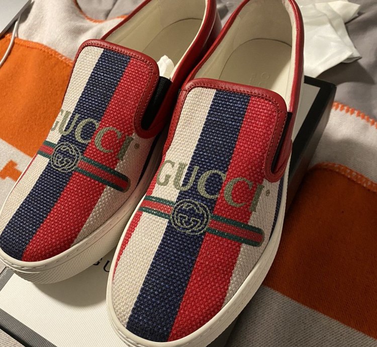Gucci Sylvie Slip-On Red Sneakers