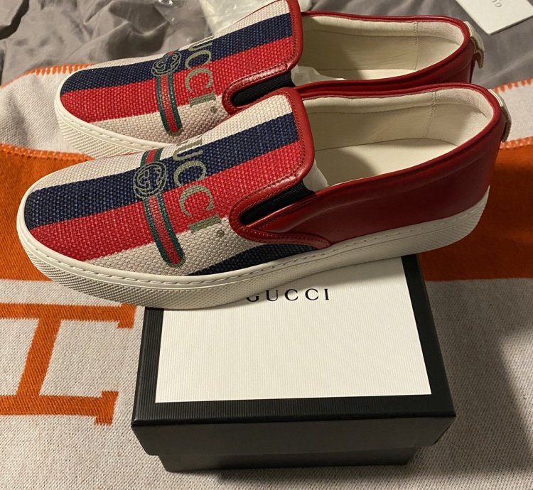 Gucci Sylvie Slip-On Red Sneakers