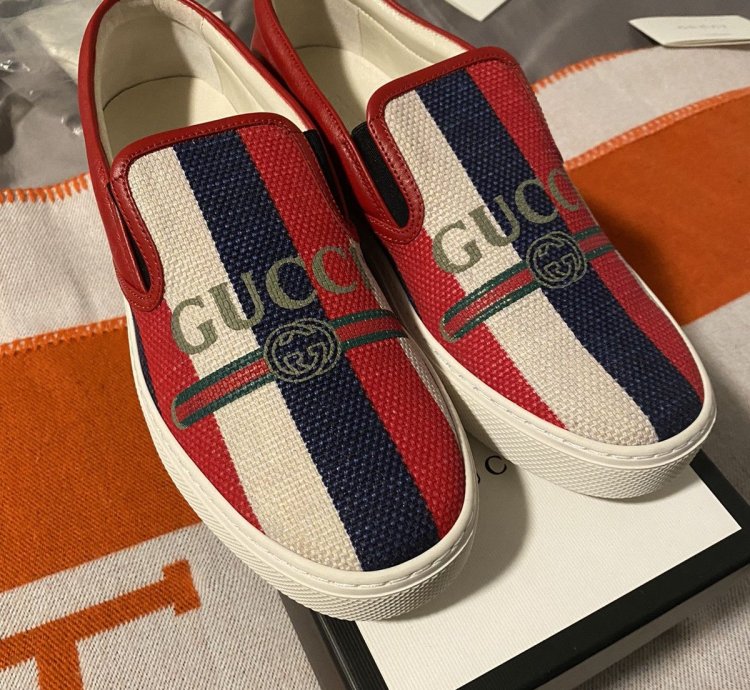 Gucci Sylvie Slip-On Red Sneakers
