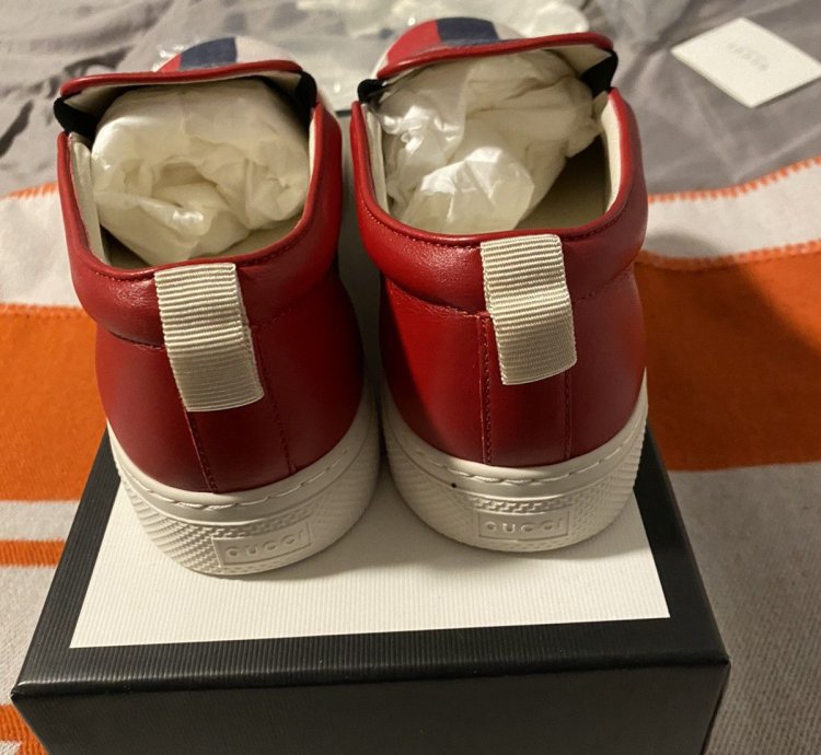 Gucci Sylvie Slip-On Red Sneakers