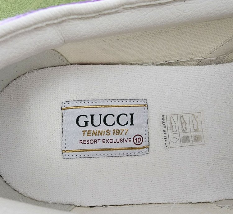 Gucci Tennis 1977 Purple Canvas Sneakers US 10 5 IT 44