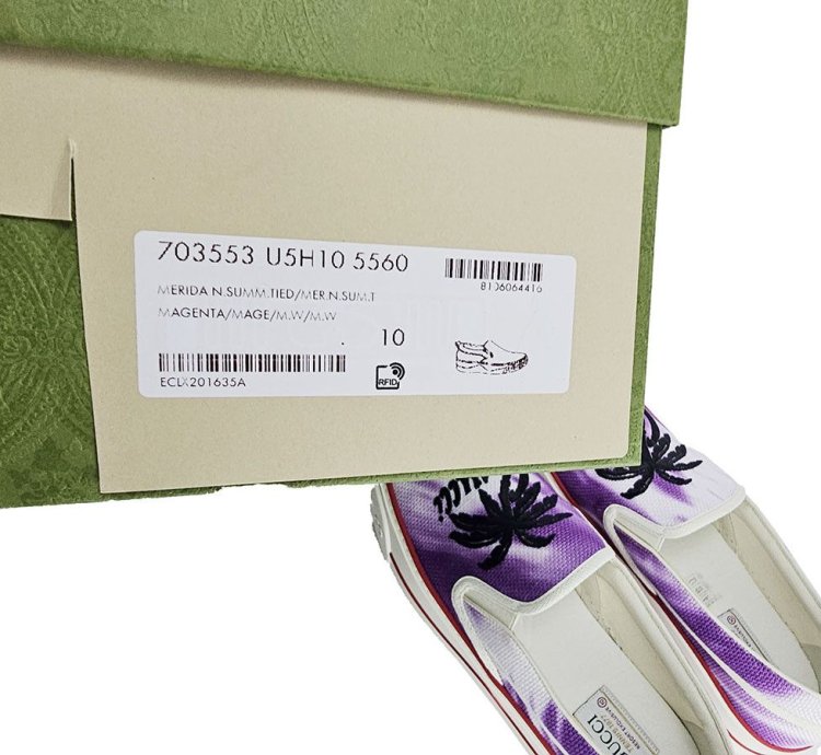 Gucci Tennis 1977 Purple Canvas Sneakers US 10 5 IT 44