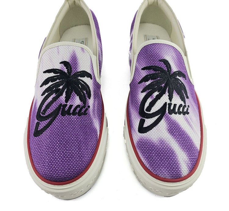 Gucci Tennis 1977 Purple Canvas Sneakers US 10 5 IT 44