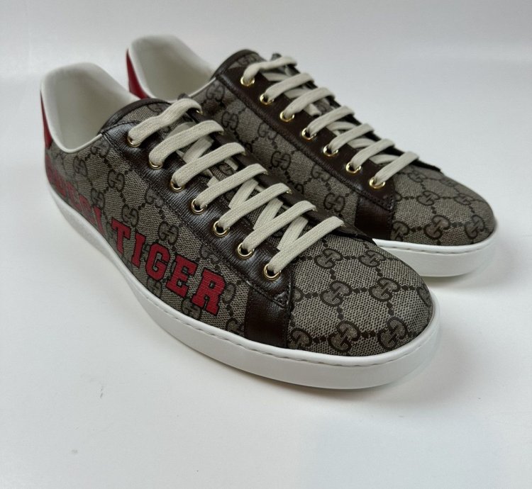 Gucci Tiger Ace Guccissima Pattern Sneakers