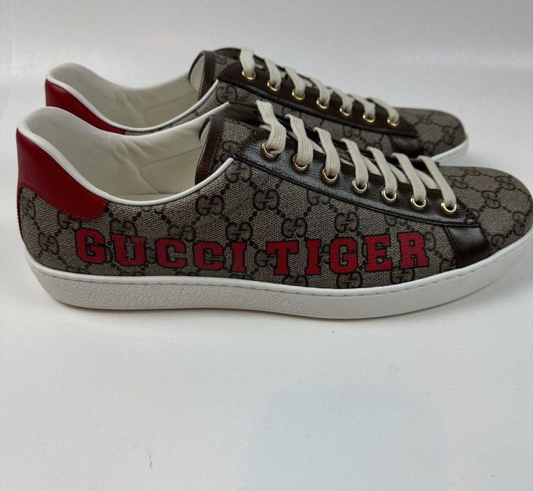 Gucci Tiger Ace Guccissima Pattern Sneakers