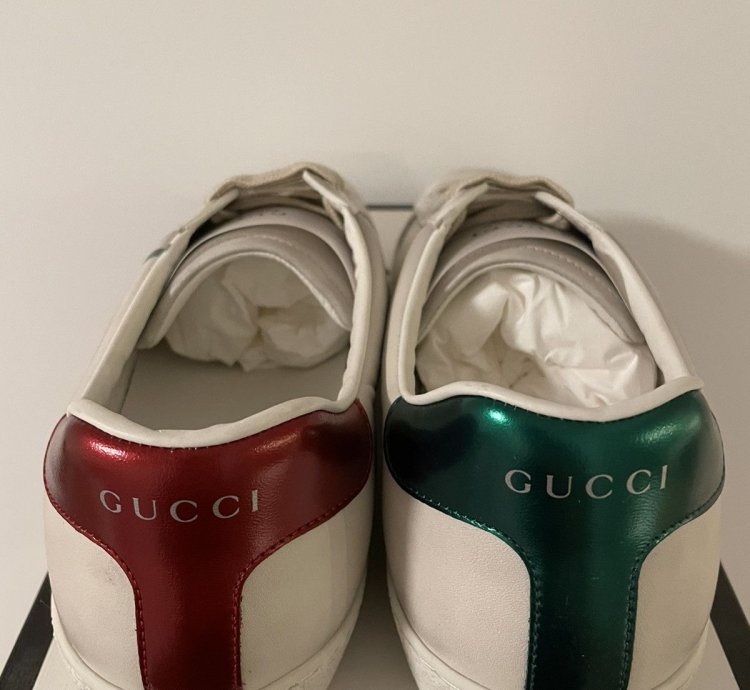 Gucci White Ace Blade Sneaker 11US