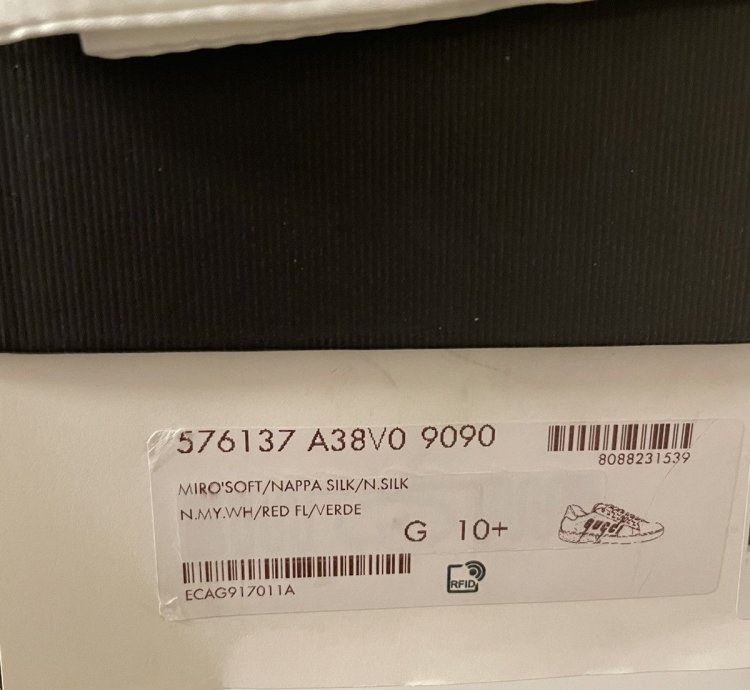 Gucci White Ace Blade Sneaker 11US