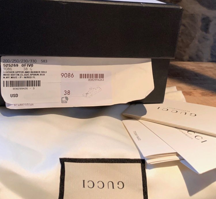 Gucci White Ace Elastic Band Striped Logo Low-top Sneakers