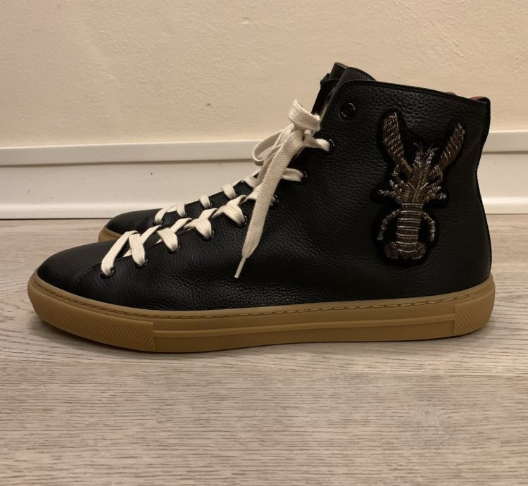 Leather High Donald Duck sneakers by Gucci