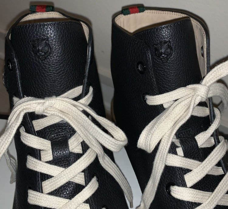 Leather High Donald Duck sneakers by Gucci