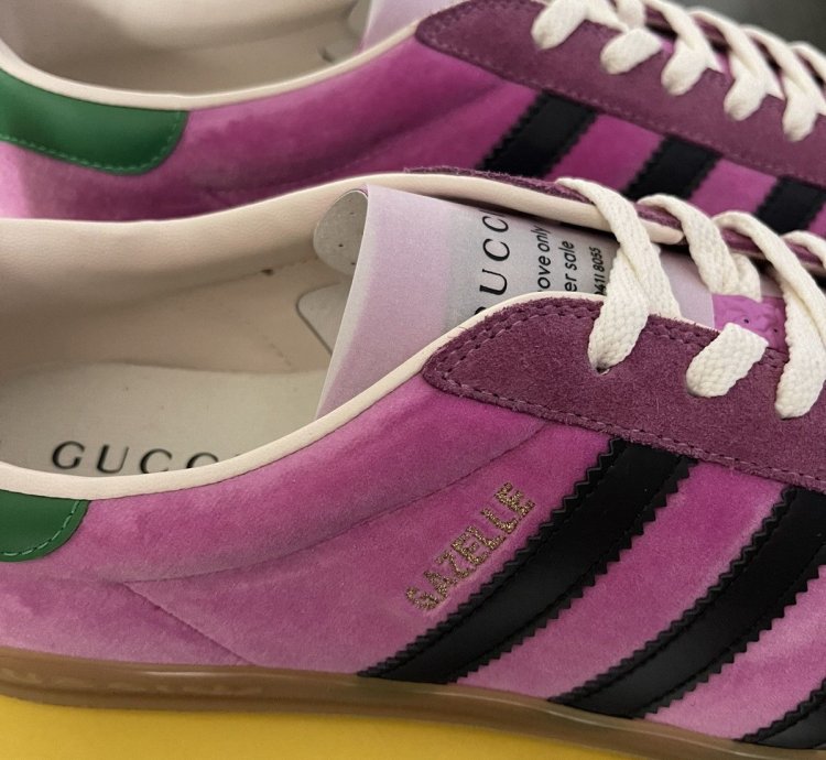 NEW - Gucci Adidas Gazelle Suede Pink