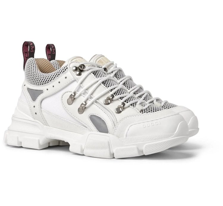 NEW 8 Flashtrek White Rubber Suede Mesh Sneakers Low Shoes