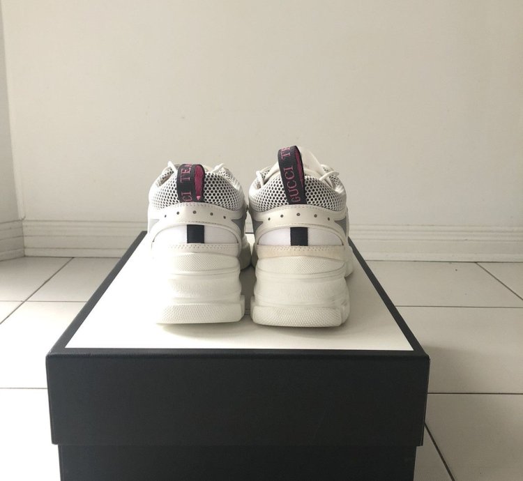 NEW 8 Flashtrek White Rubber Suede Mesh Sneakers Low Shoes