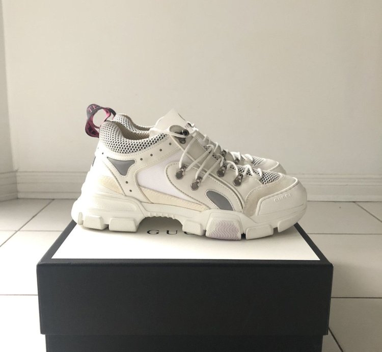 NEW 8 Flashtrek White Rubber Suede Mesh Sneakers Low Shoes