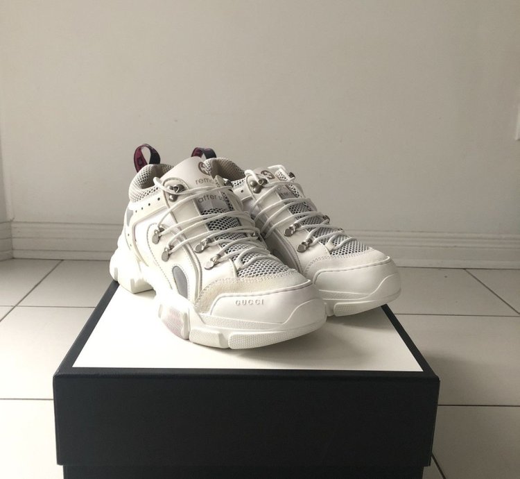 NEW 8 Flashtrek White Rubber Suede Mesh Sneakers Low Shoes
