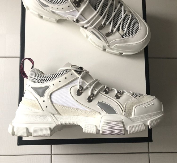 NEW 8 Flashtrek White Rubber Suede Mesh Sneakers Low Shoes