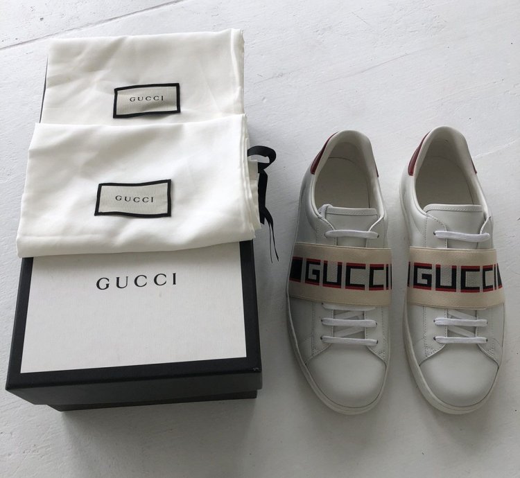 NEW Gucci 523469 Ace stripe sneaker
