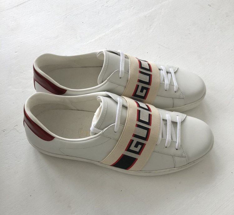 NEW Gucci 523469 Ace stripe sneaker