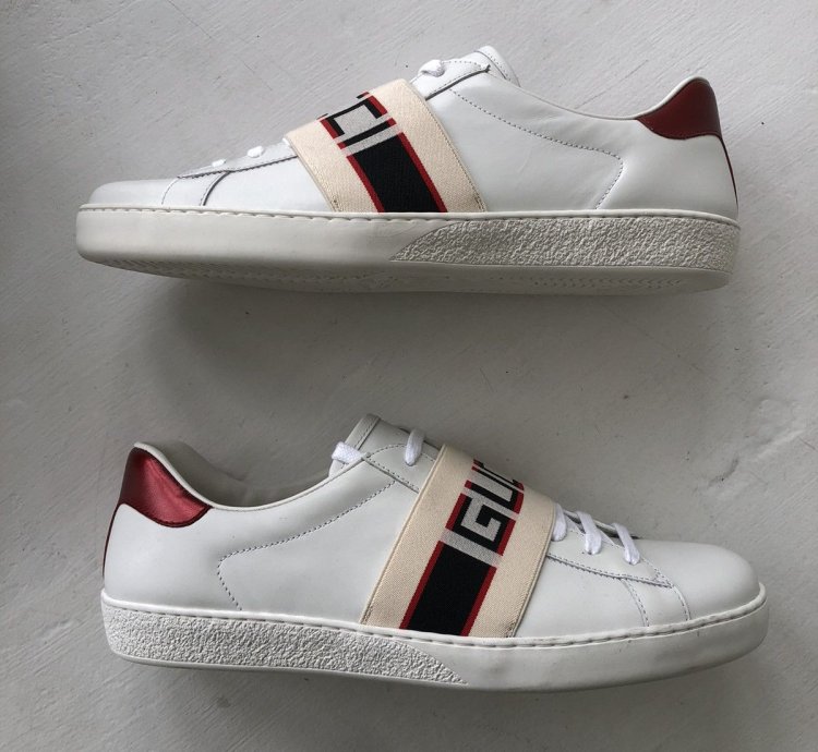 NEW Gucci 523469 Ace stripe sneaker