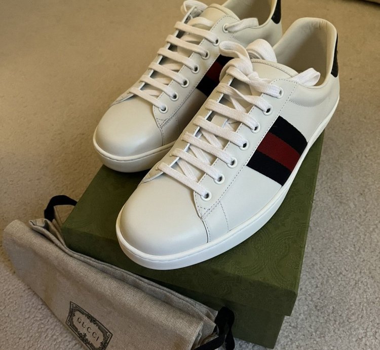 NEW Gucci Ace Leather Sneakers