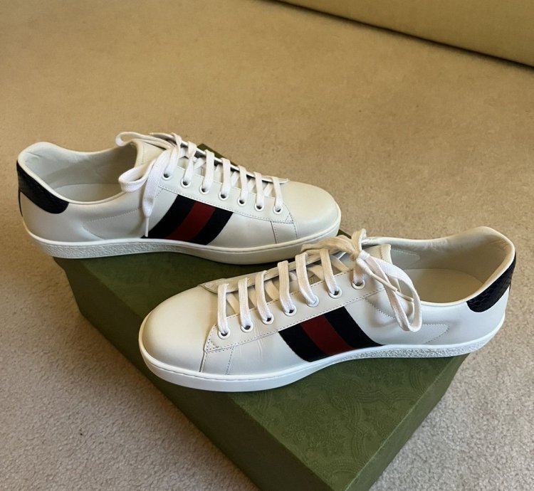 NEW Gucci Ace Leather Sneakers