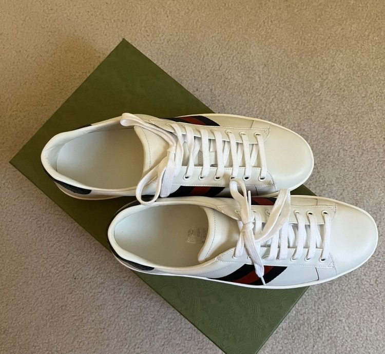 NEW Gucci Ace Leather Sneakers