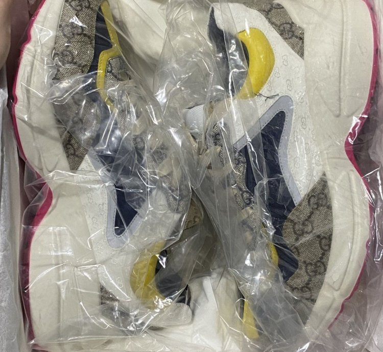 New Gucci Rhyton Leather Sneakers