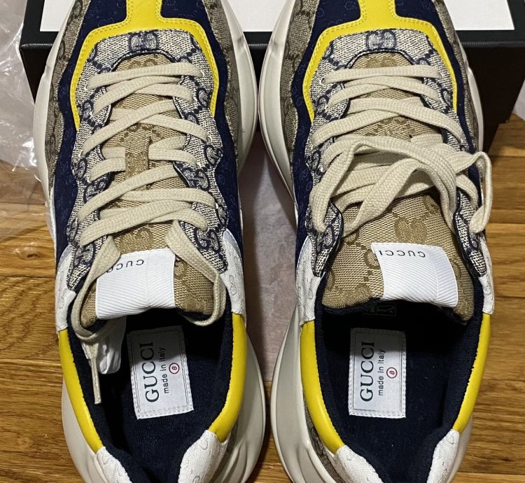 New Gucci Rhyton Leather Sneakers