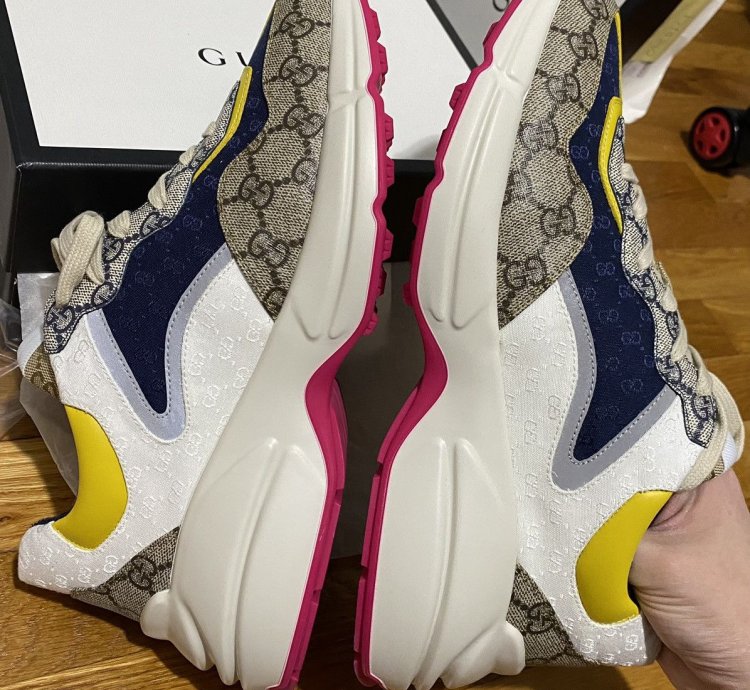 New Gucci Rhyton Leather Sneakers
