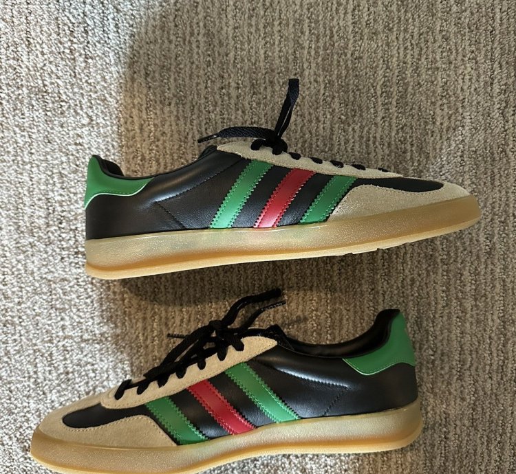 NEW- Gucci Adidas Gazelle - Black - Size 10