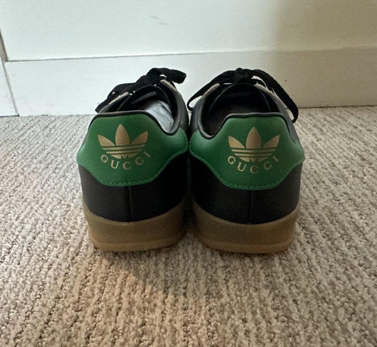 NEW- Gucci Adidas Gazelle - Black - Size 10