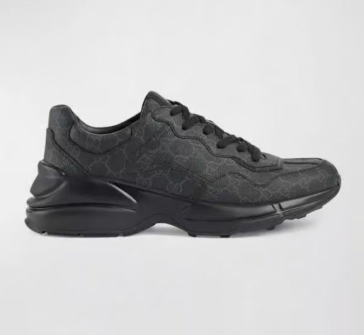 o1s1wg110325 Men GG Rhyton Sneakers in Black