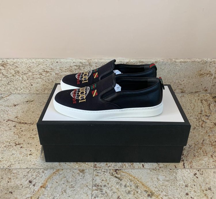 Old Tennis Tweed Sneaker in Black