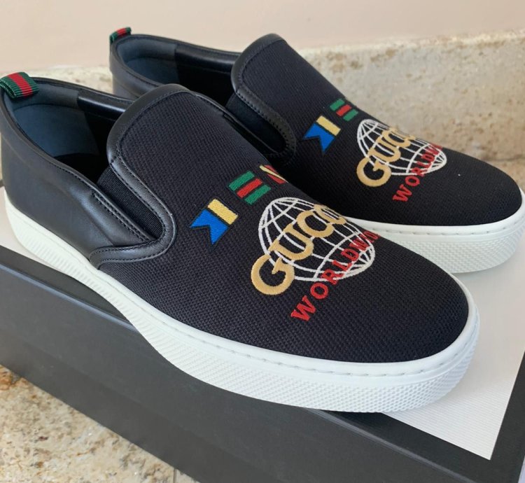 Old Tennis Tweed Sneaker in Black