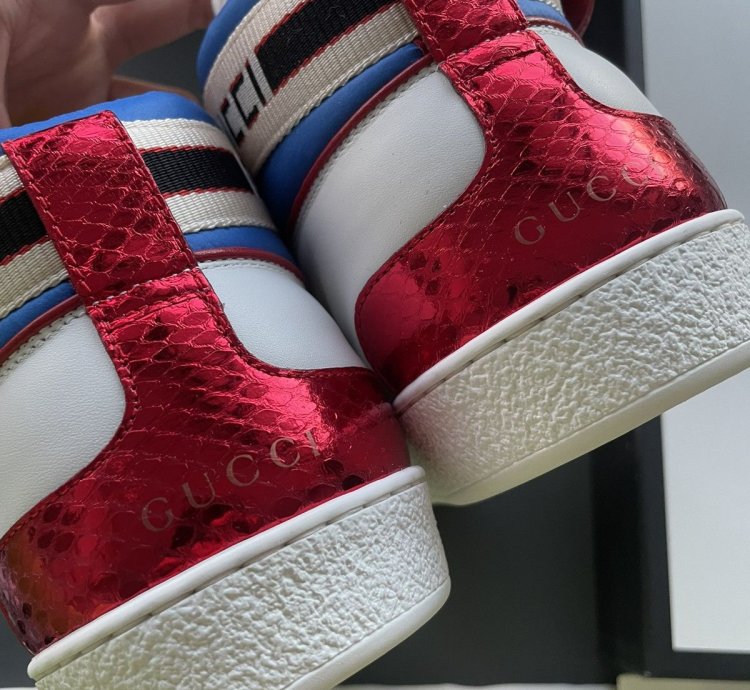 Rare Brand NEW Sold Out ACE Leather Python High Top Sneakers