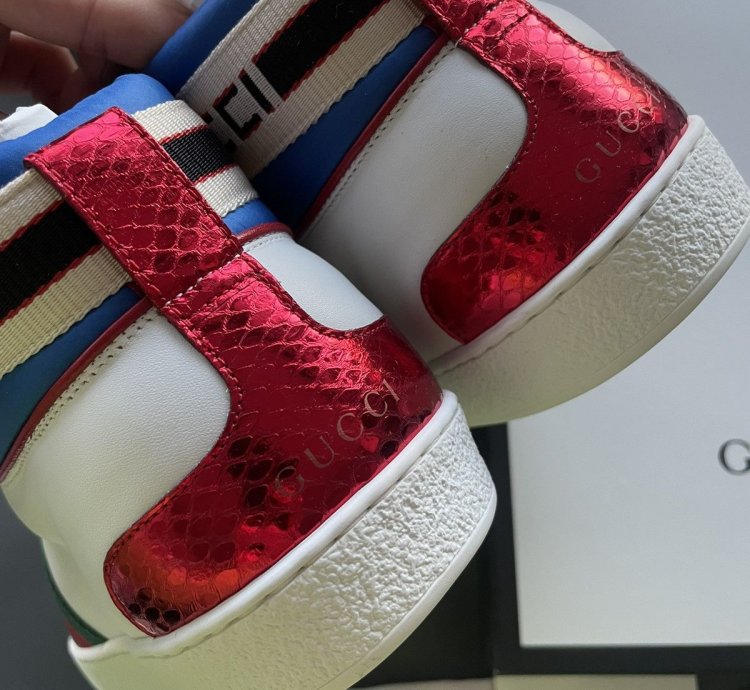 Rare Brand NEW Sold Out ACE Leather Python High Top Sneakers
