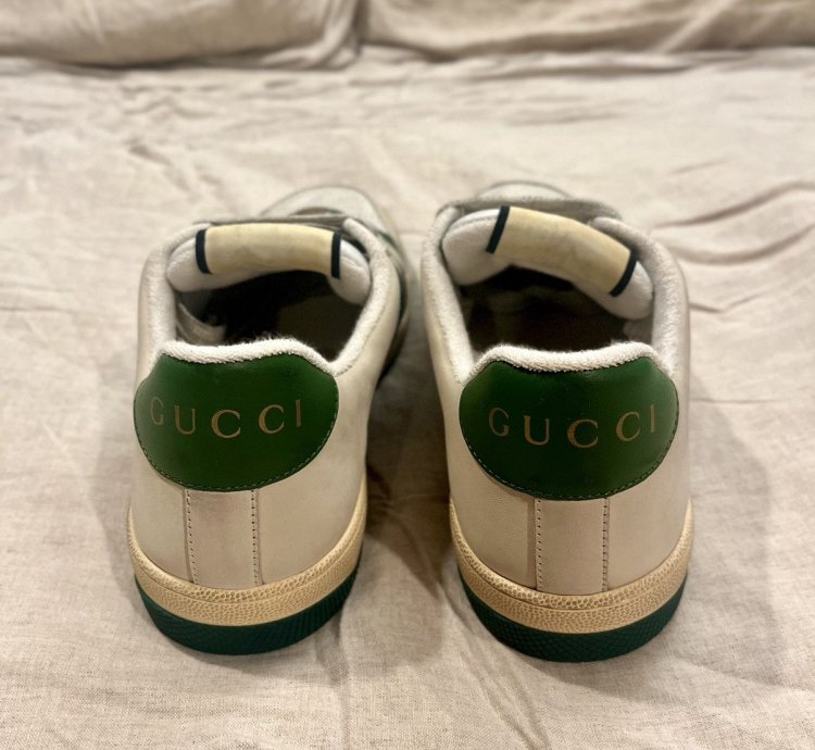 Rare Gucci Distressed Screener Sneaker Off White 41 5