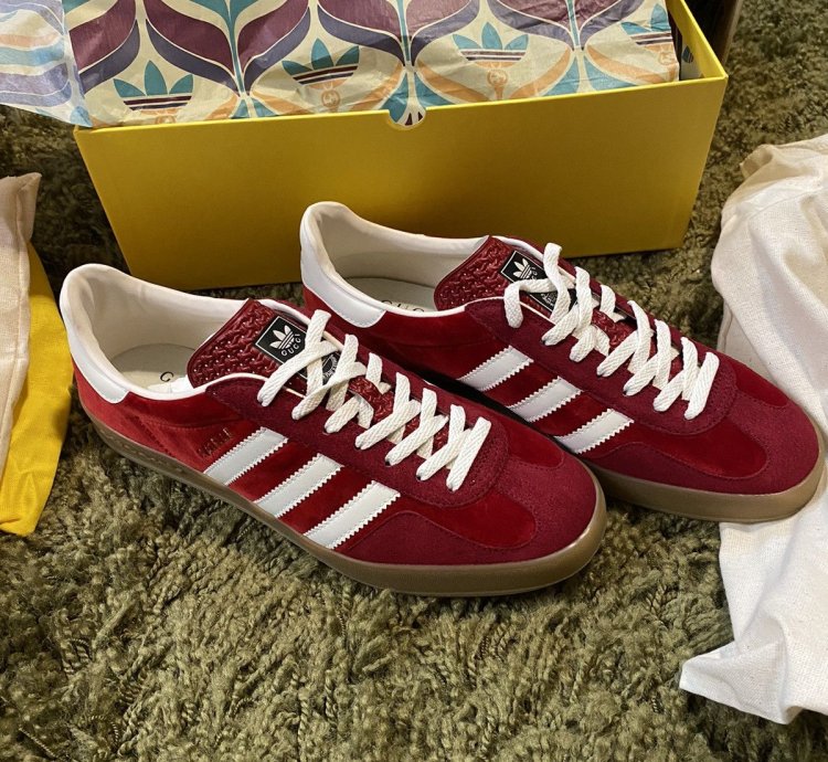 Red Velvet Suede Gucci Adidas Gazelle