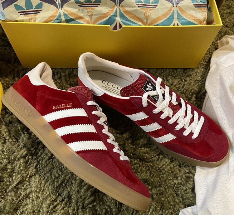 Red Velvet Suede Gucci Adidas Gazelle