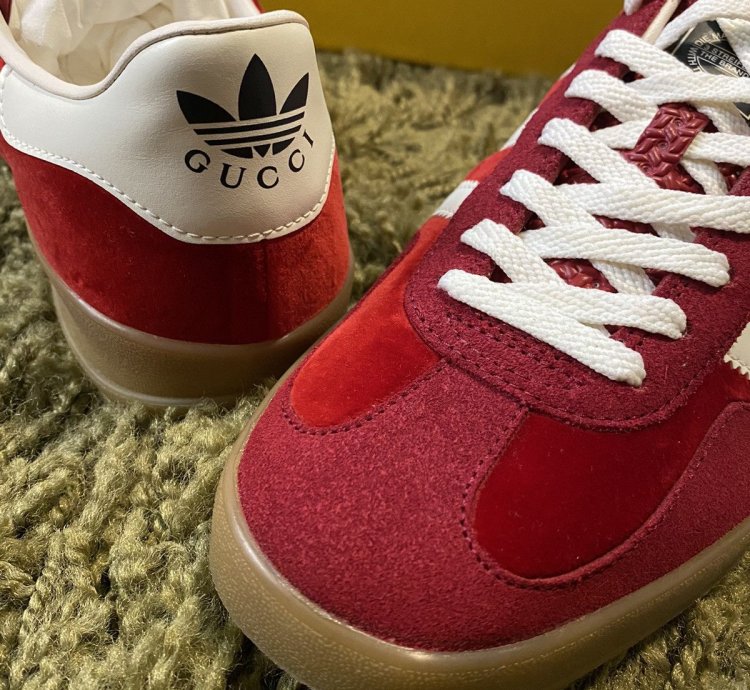 Red Velvet Suede Gucci Adidas Gazelle
