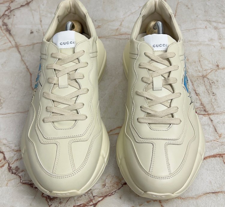 Rhyton Sneaker Printed Donald Duck Beige Leather