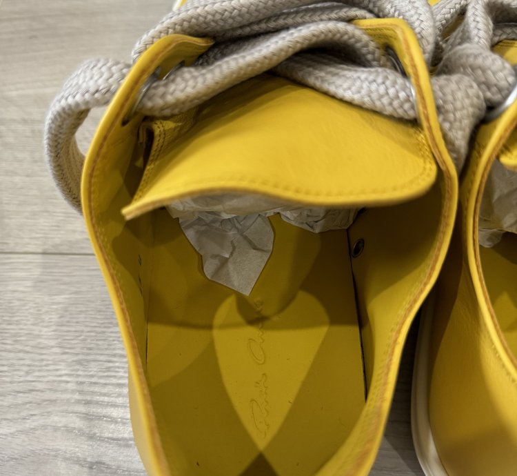 RICK OWENS RAMONE JUMBO LOW LEMON PORTERVILLE