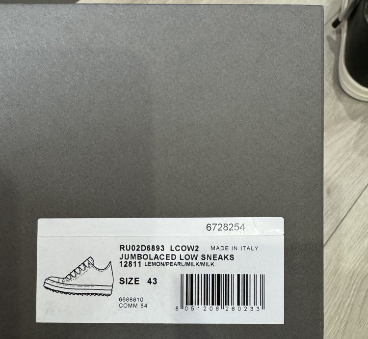 RICK OWENS RAMONE JUMBO LOW LEMON PORTERVILLE