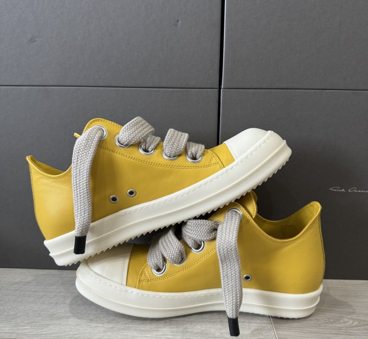RICK OWENS RAMONE JUMBO LOW LEMON PORTERVILLE