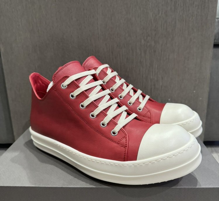 RICK OWENS RAMONE LOW CARDINAL RED