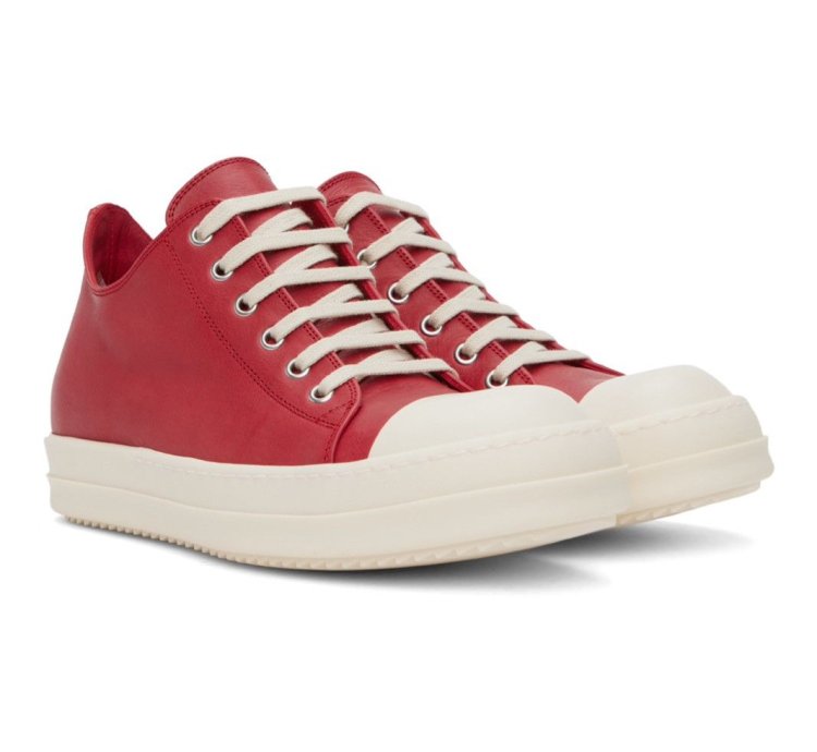 RICK OWENS RAMONE LOW CARDINAL RED