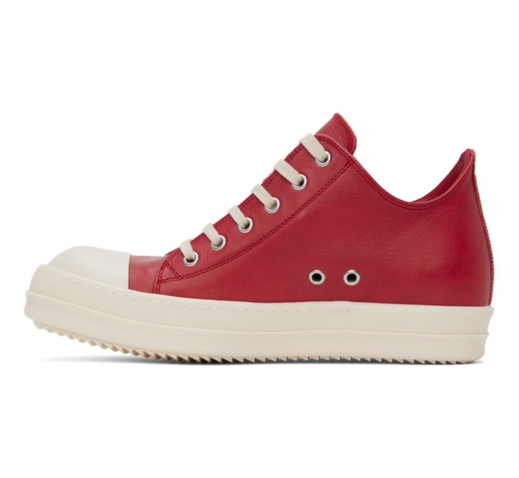 RICK OWENS RAMONE LOW CARDINAL RED
