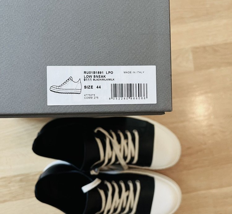 Rick Owens Ramone Sneakers (Low Top)