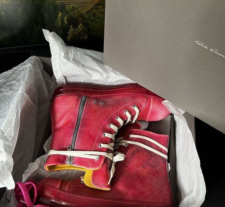 Rick Owens Ramones Hi Top Pinck